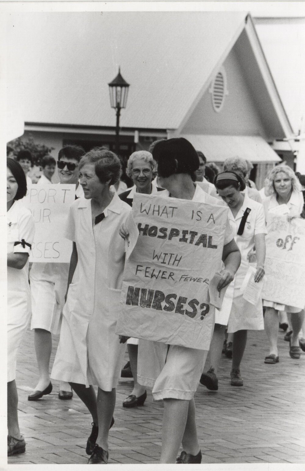 Nurses' Union Action. 1990s Street March protest. Ipswich Hospital.