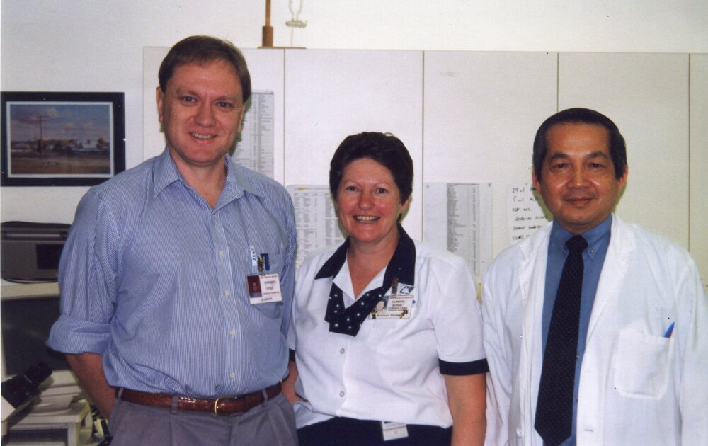 Dr John Dyer, Bronwyn Venzke, Joe Kann, 1990s