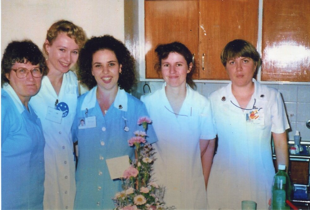 Ros?, Cheryl Evans, ?, Lyn Barnett, Kylie McDonald, 1990s