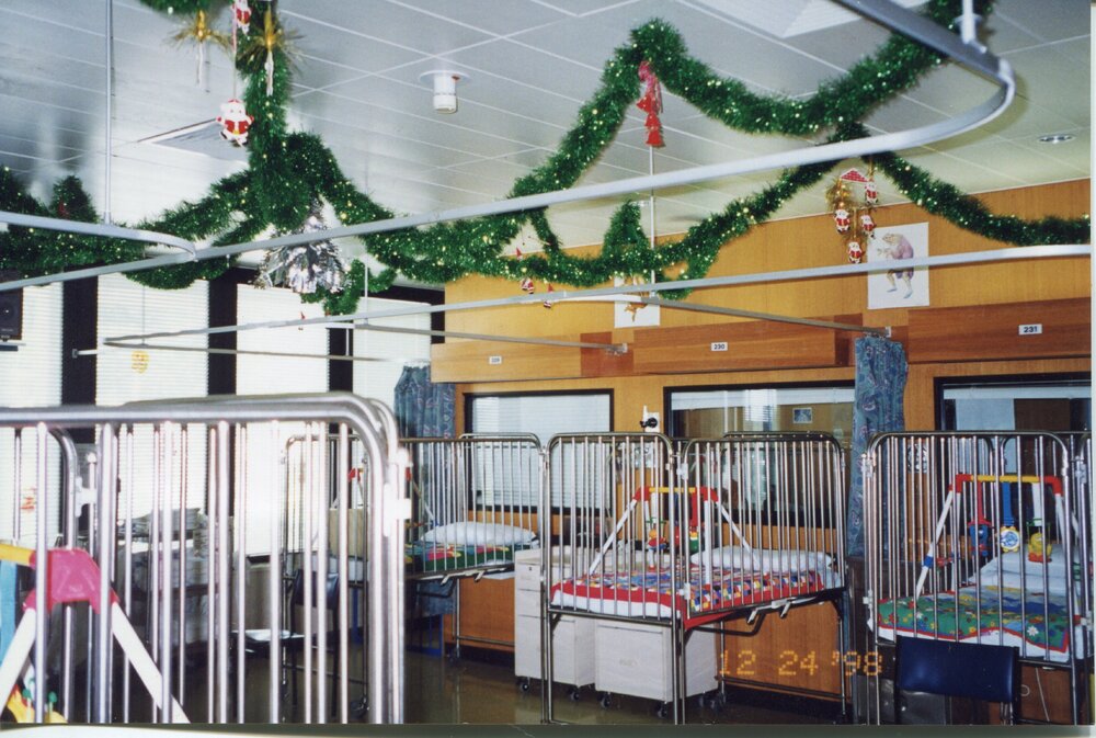David Trumpy pediatric Unit  Decorated for Christmas, 1998
