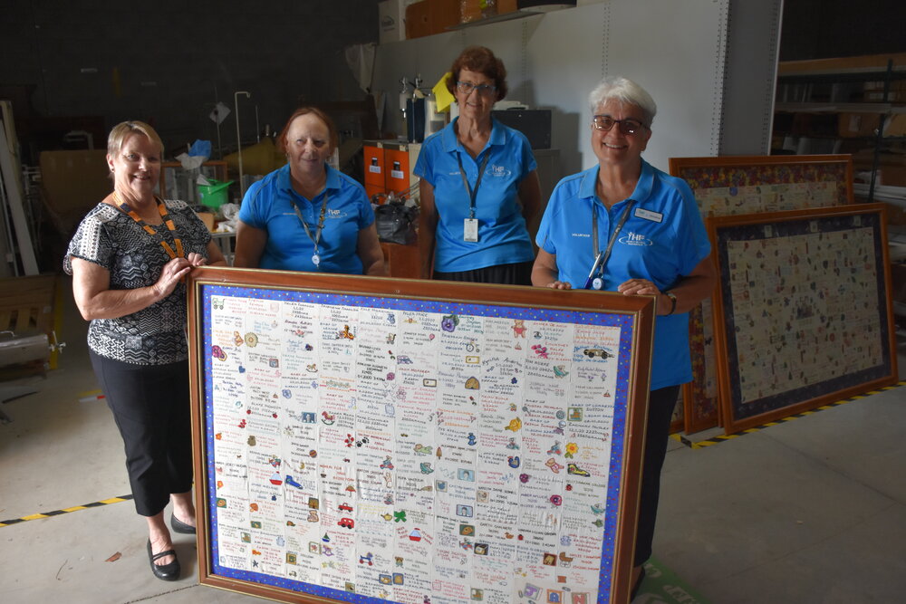 Ipswich Hospital Museum volunteers with Quilts, Ipswich, 2021