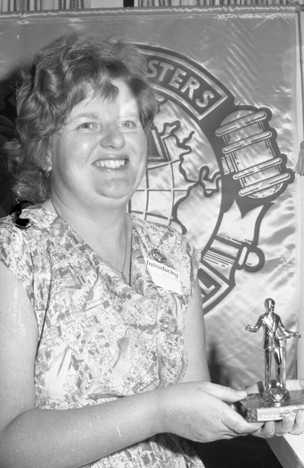 Toastmaster Karen Metcalfe, Ipswich, September 1980