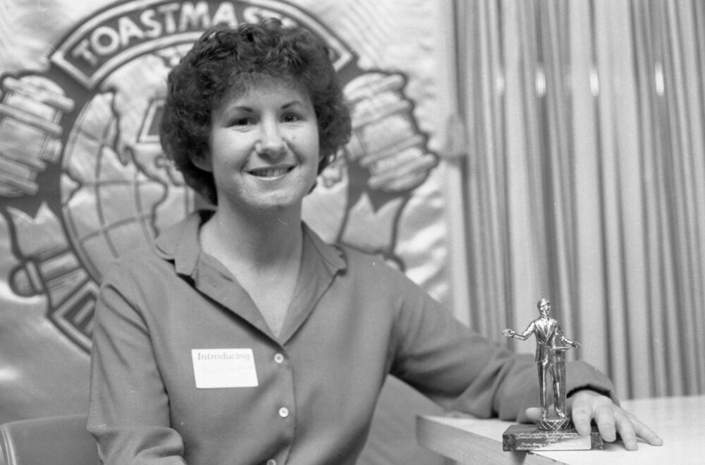 Paula Lindemann, Toastmasters International member, Ipswich, September 1980