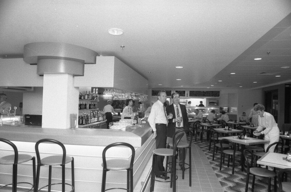 Bar at the opening of Ipswich City Square, Ipswich, August 1987 