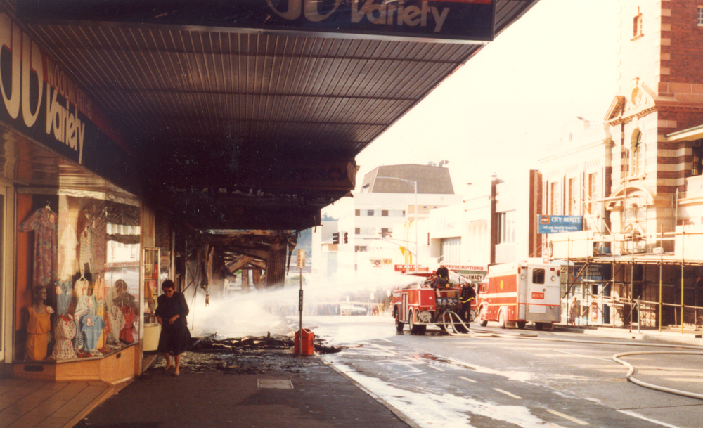 Reid's fire, aftermath, Ipswich, August 1985