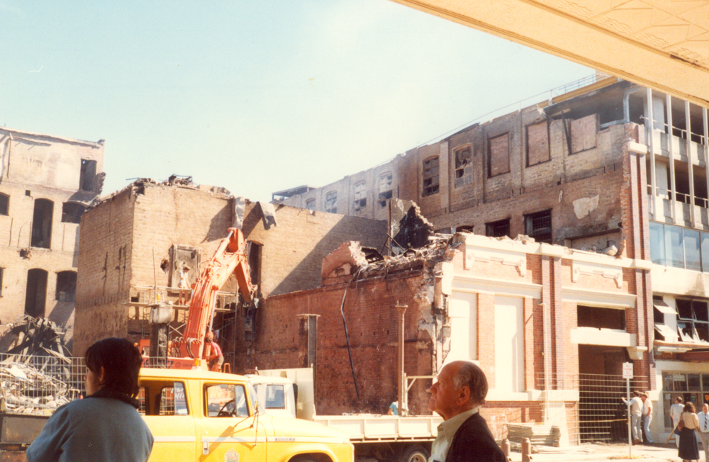Reid's fire, aftermath, Ipswich, August 1985