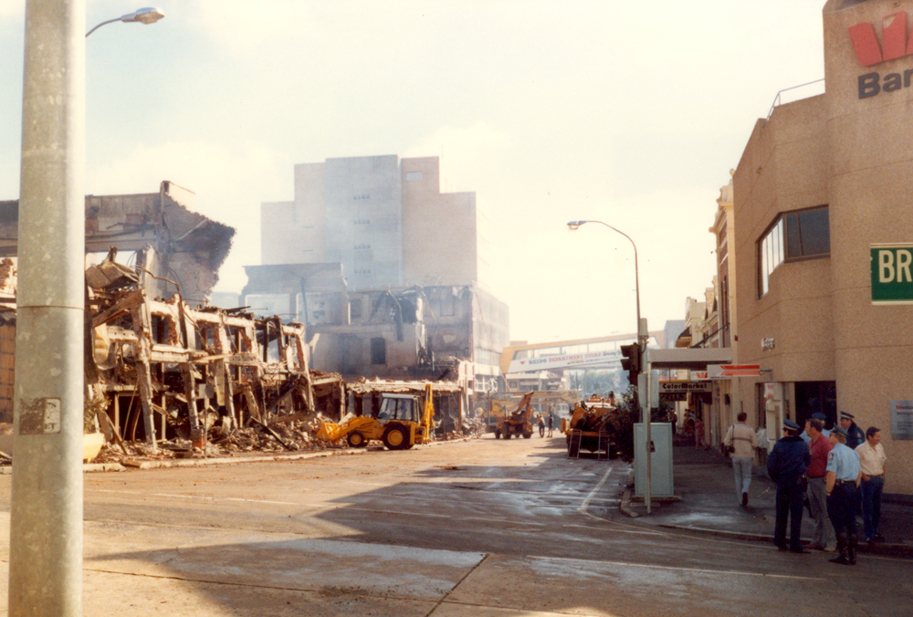 Reid's fire, aftermath, Ipswich, August 1985