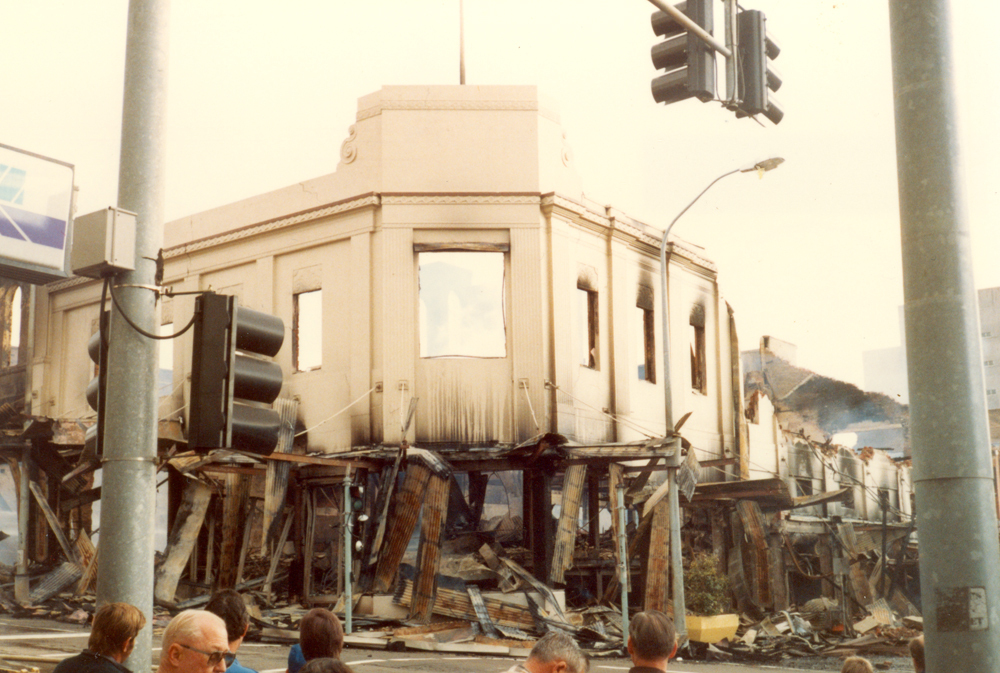 Reid's fire, aftermath, Ipswich, August 1985