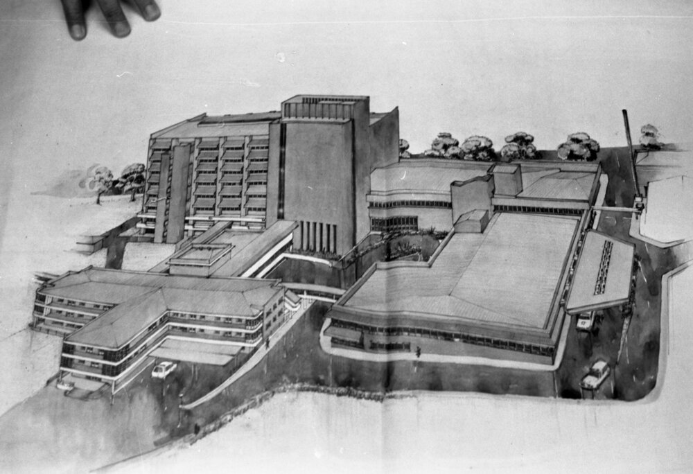 Hospital Board Discuss New Building, Ipswich, September 1980