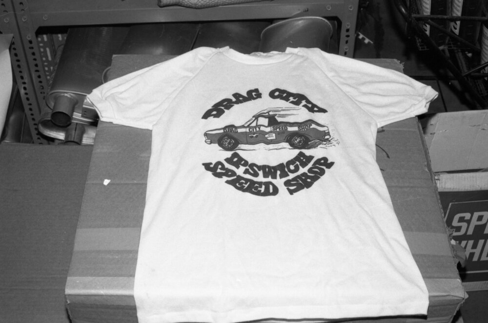 Drag City Ipswich Speed Shop Shirt, Ipswich, September 1980