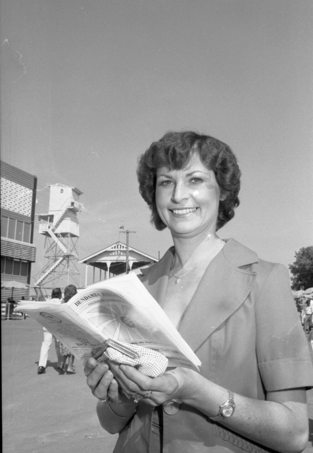 Unidentified woman at Ipswich Turf Club, Ipswich, September 1980