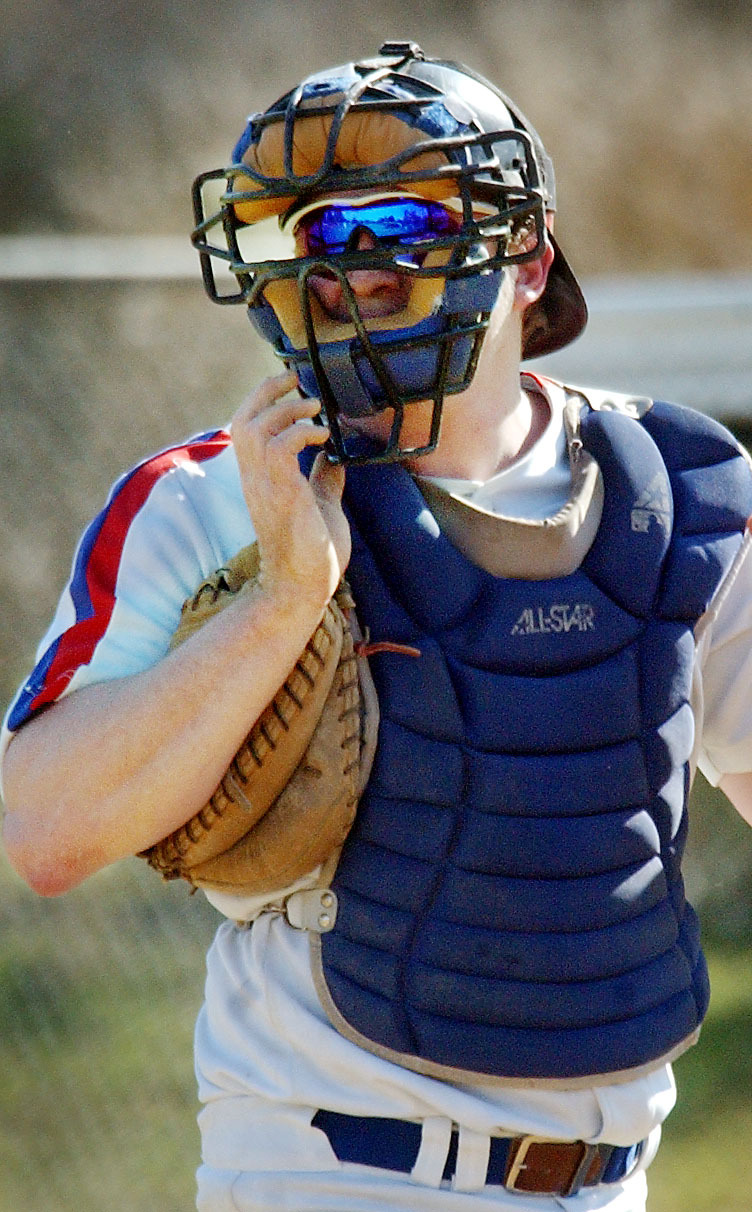 Musketeers catcher Aaron Blackburn, Ipswich, September 2003