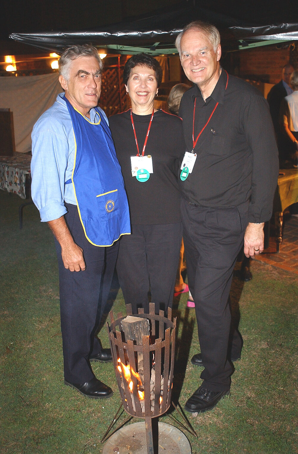 Bevan Kathage, Kay and Walt Alves at a Rotary event, Ipswich, June 2003