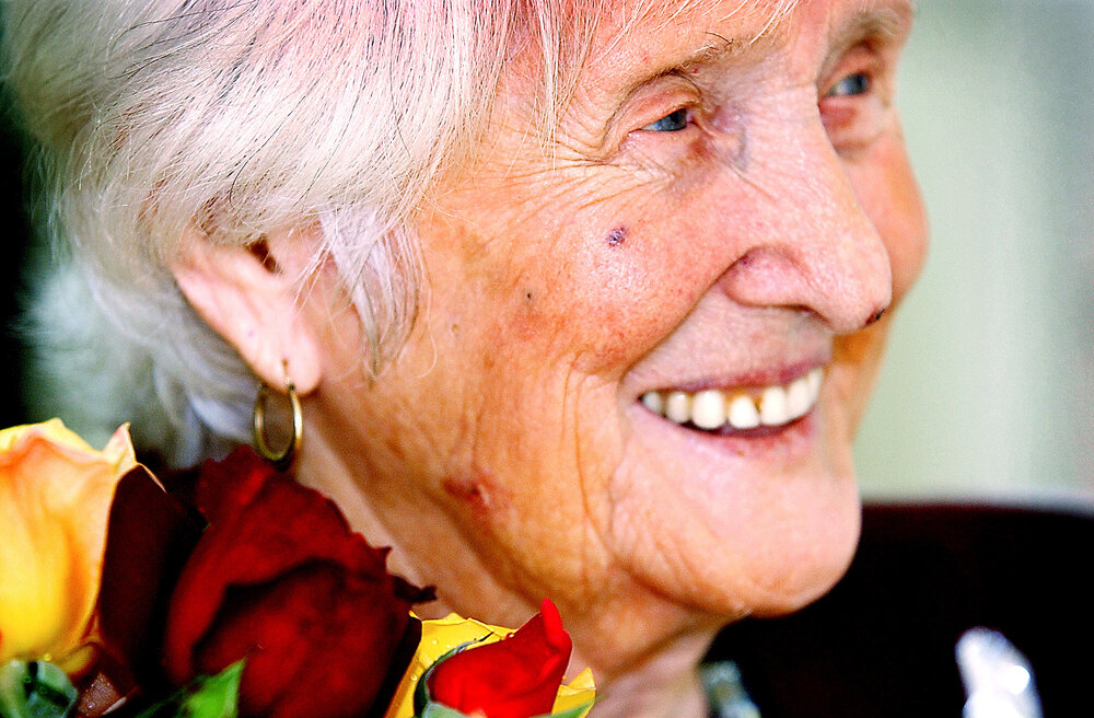 Meta Schawaller, 100 years old, Ipswich, June 2003 