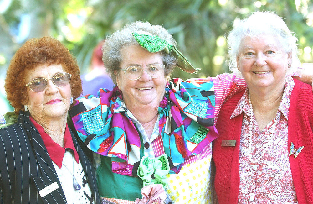 Ethel Neumann, Lucille Laredo (entertainer) and Pearl Dawson, Ipswich, June 2003