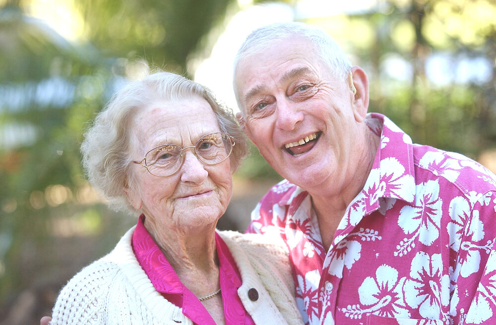 Ivy Krause with Col Payne (entertainer), Ipswich, June 2003