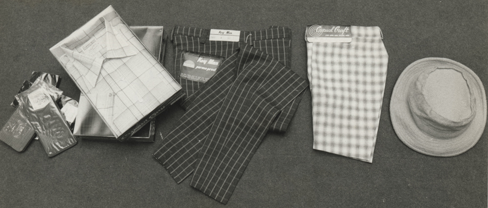 Men's clothing, Rawlings, Brisbane Street, Ipswich, 1970s