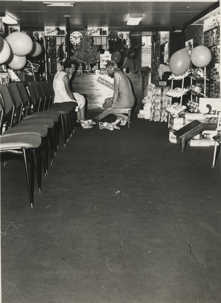 Interior of Rawlings, Brisbane Street, Ipswich, 1960s