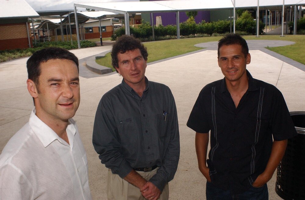 Phil Cutcliffe, David Morrison and Malcolm Covele, Springfield, February 2003