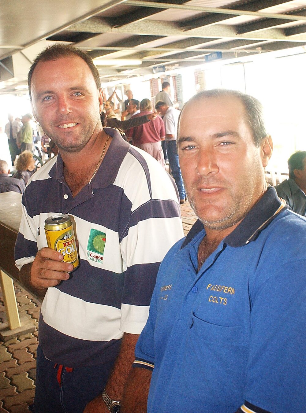 David Dannatt and Brian Andrews at the Bunbury Turf Club, Ipswich, February 2003