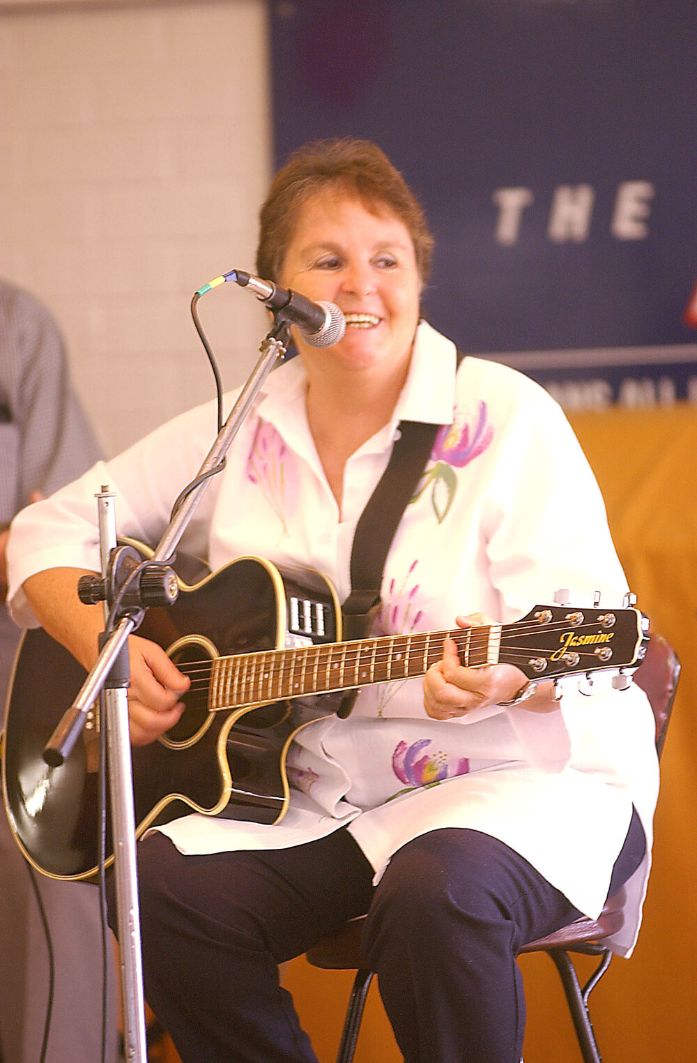 Deseree Crawford performing at the Golden Years Concert, Ipswich, February 2003