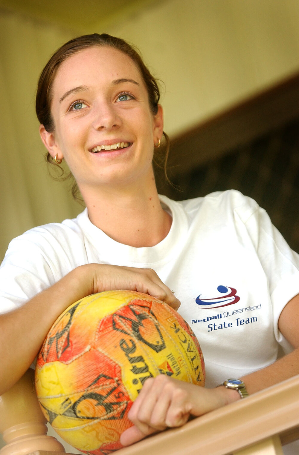 Ashleigh Wolen from the Netball Queensland State Team, Ipswich, February 2003