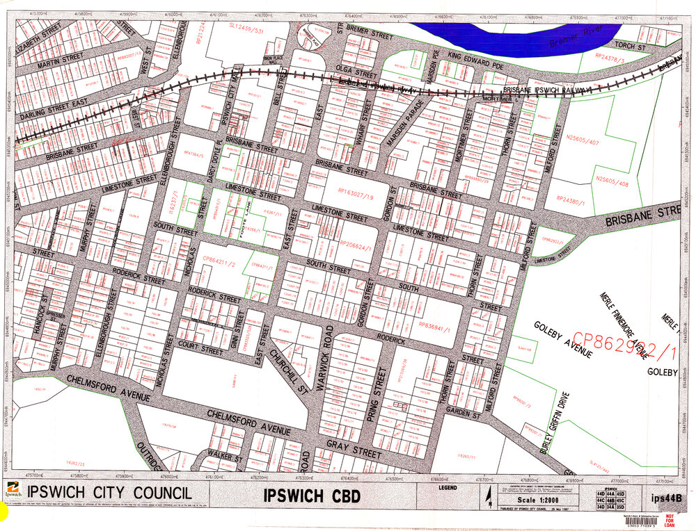 Ipswich CBD map 