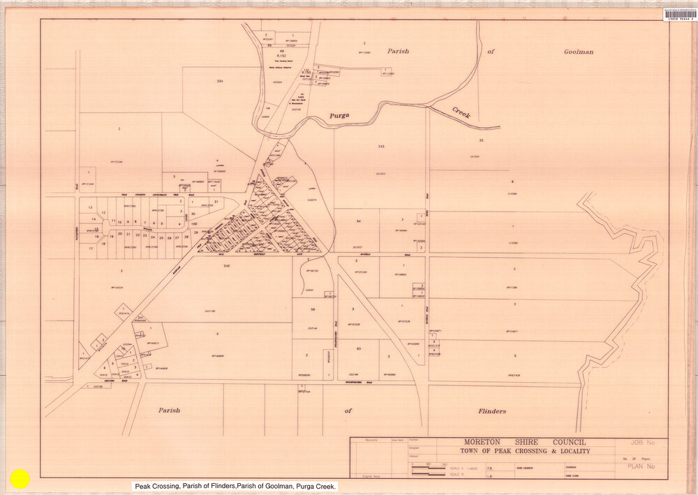 Town of Peak Crossing &amp; locality map