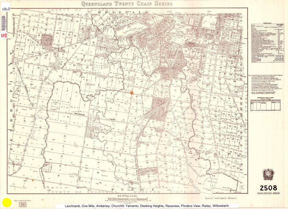 Queensland twenty chain series map 2508