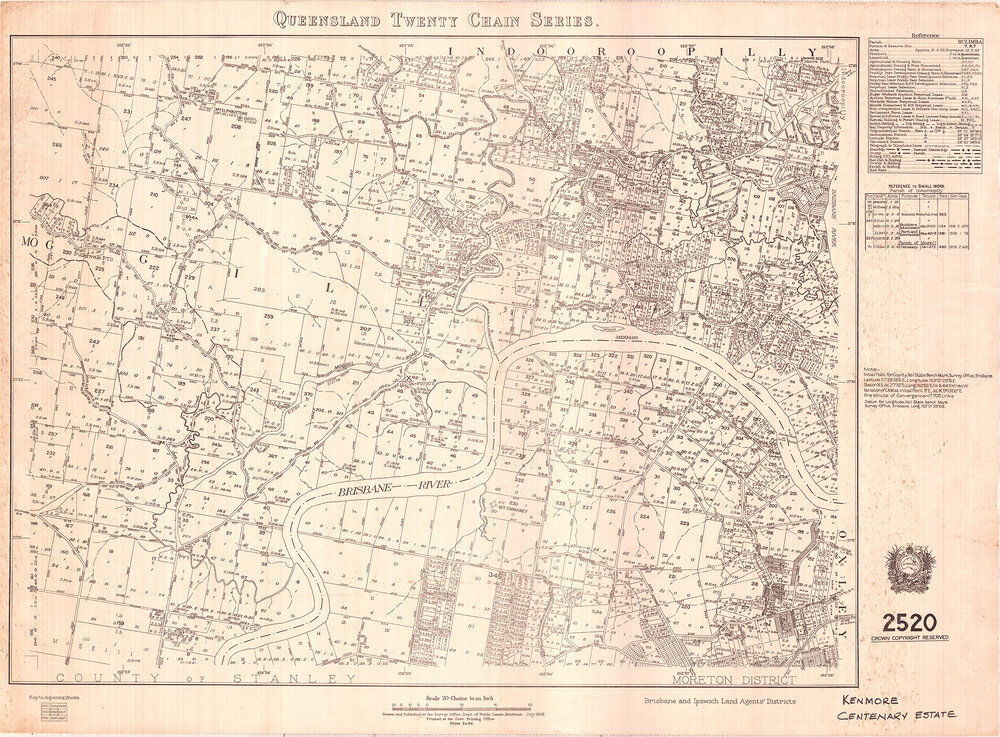 Queensland twenty chain series map 2520
