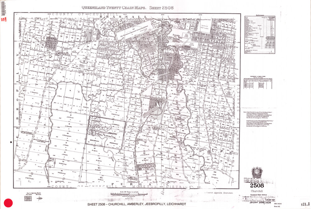Queensland twenty chain maps. Sheet 2508 (Churchill)