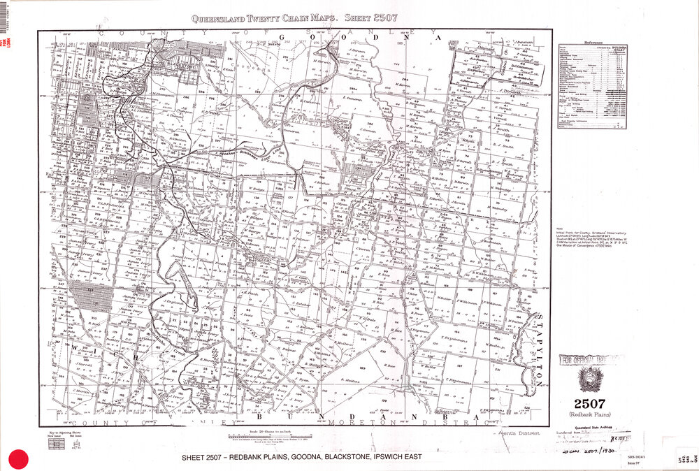 Queensland twenty chain maps. Sheet 2507 (Redbank Plains)