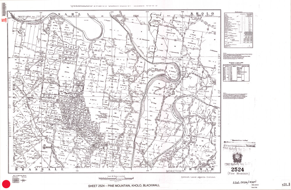 Queensland twenty chain maps.  Sheet 2524 (Pine Mountain)