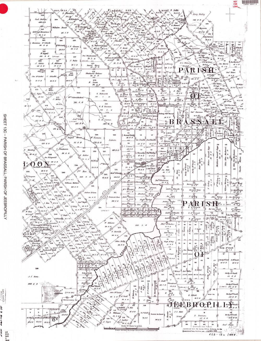 Queensland twenty chain maps (Sheet 13C), 1885-1886