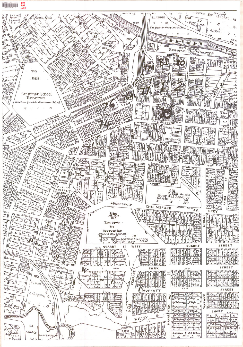 Block maps of Ipswich key map