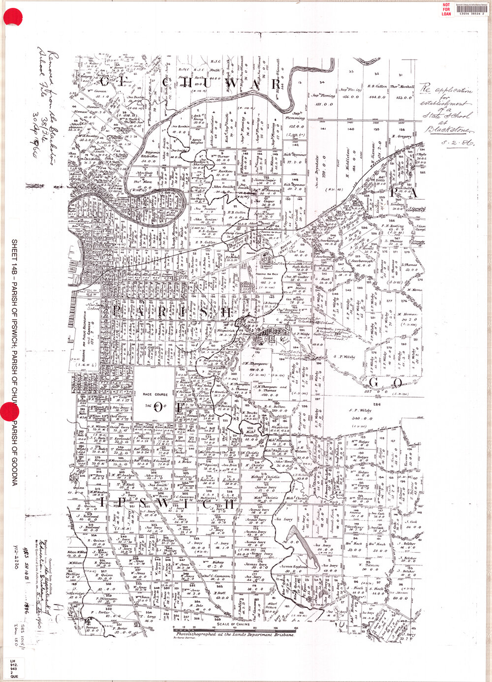  Queensland twenty chain maps (Sheet 14B), 1885-1886