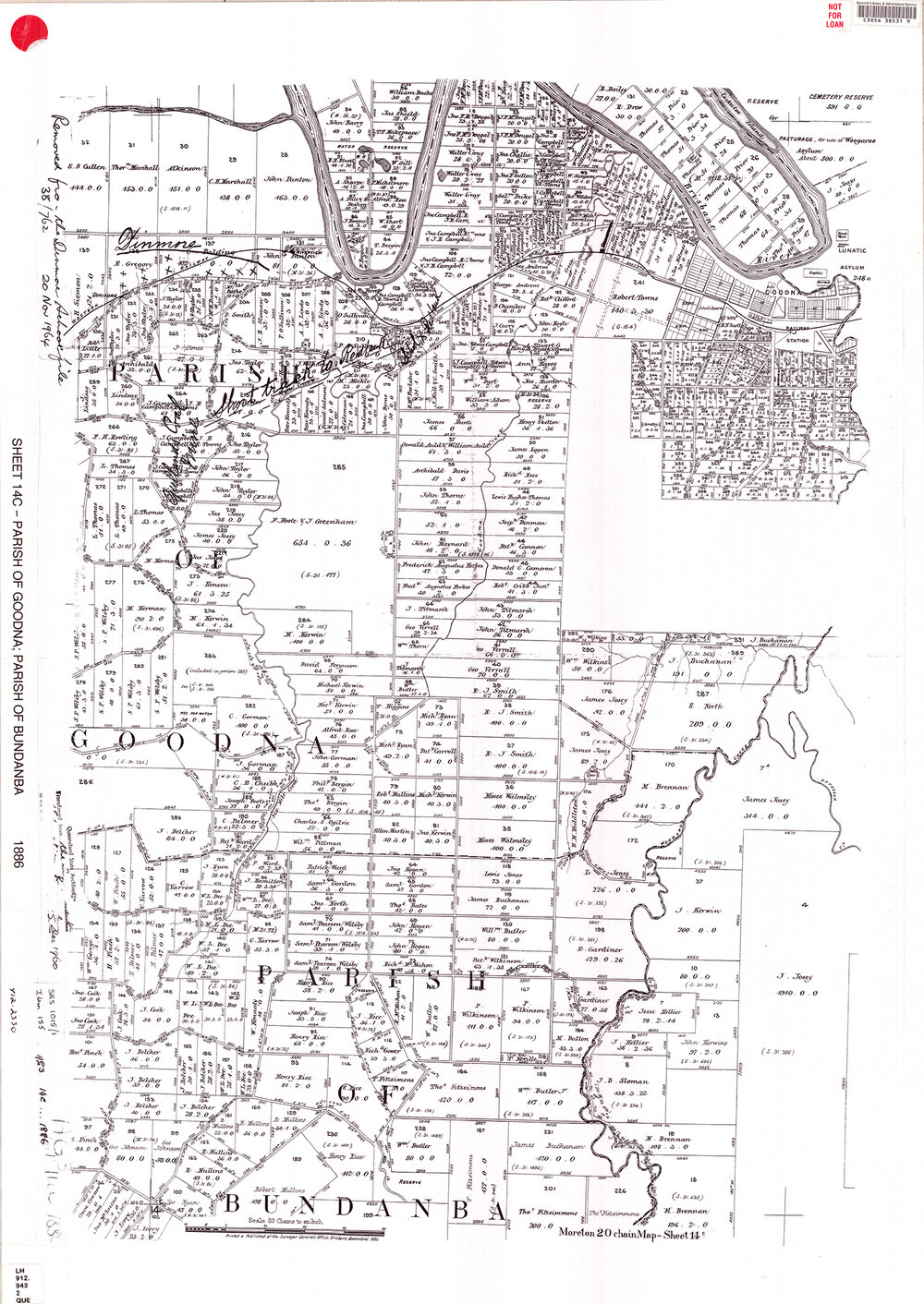 Queensland twenty chain maps (Sheet 14C), 1885-1886