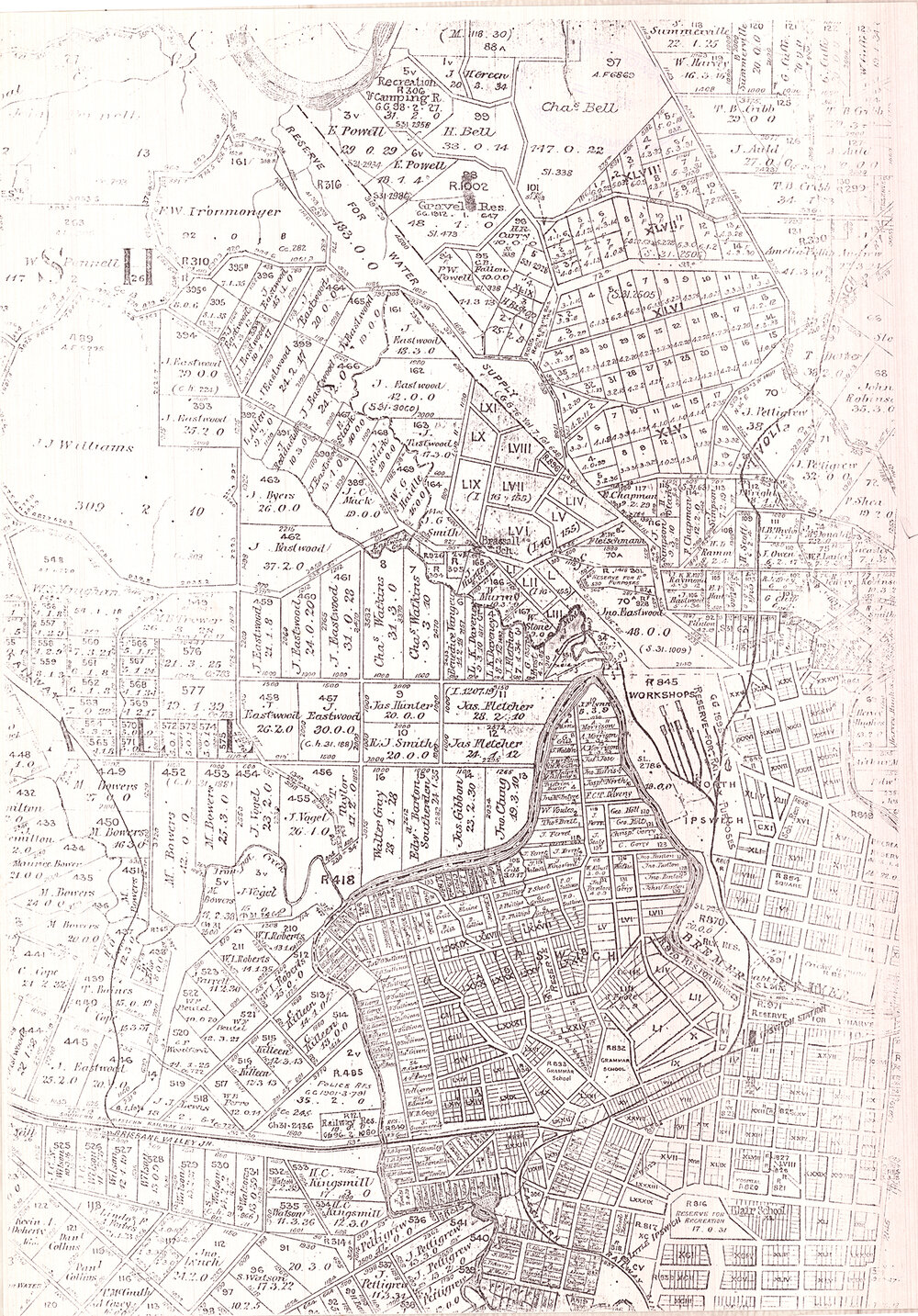West Ipswich, Ipswich, North Ipswich map