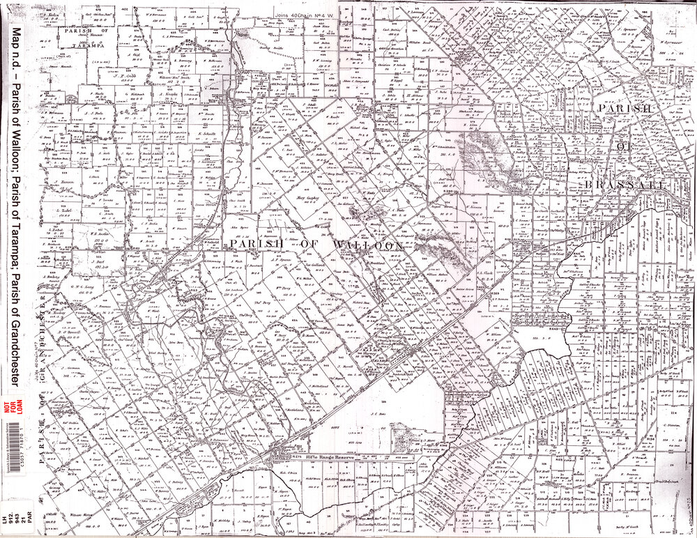 Parish of Walloon, Parish of Brassall estate map