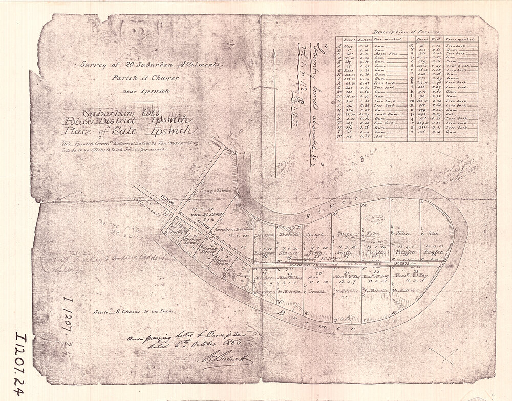  Survey of 20 suburban allotments Parish of Chuwar near Ipswich map