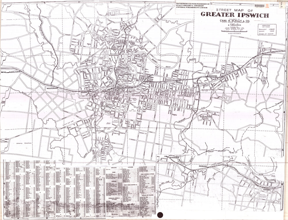 Street map of Greater Ipswich