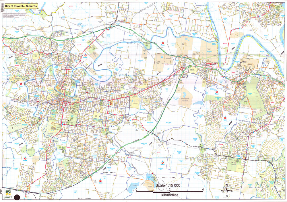 City of Ipswich - suburbs map