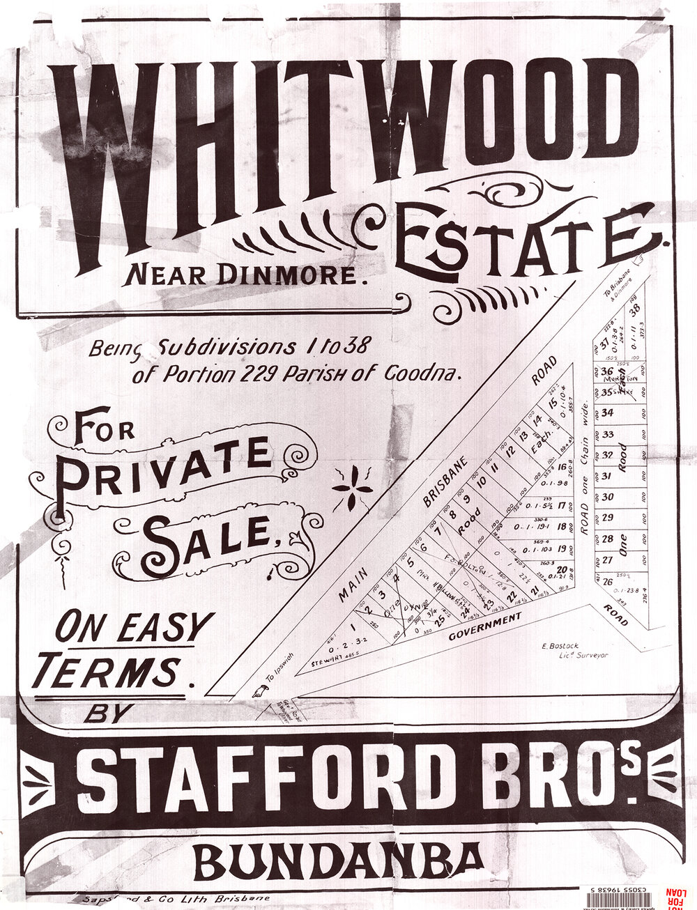 Whitwood Estate map, Dinmore