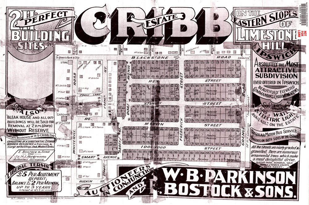 Cribb Estate map, Eastern Heights, Ipswich