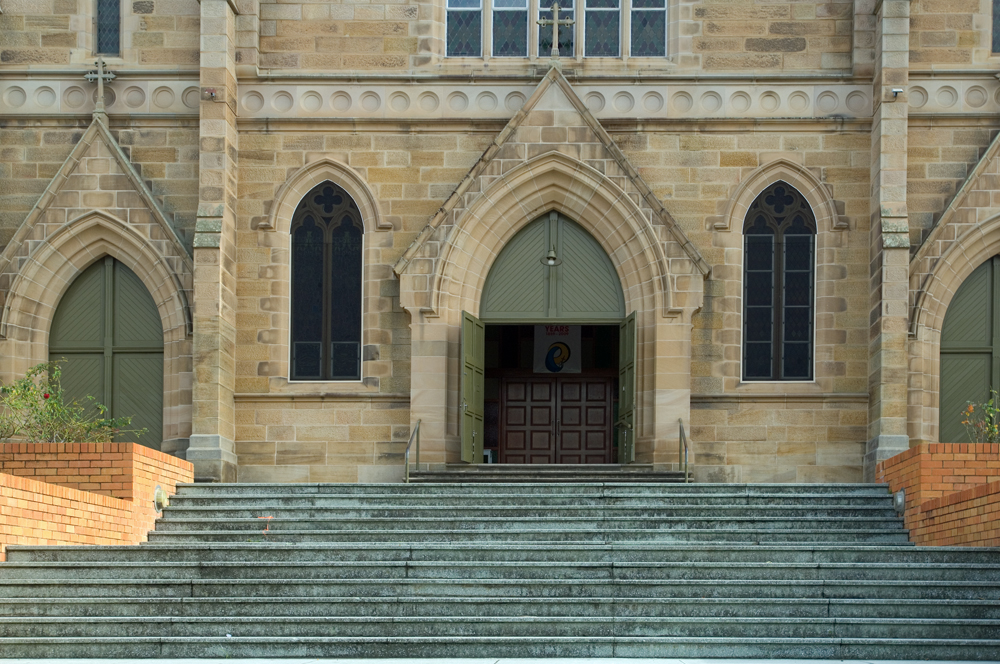 Front entrance of St Mary's Catholic Church, Ipswich, 2009
