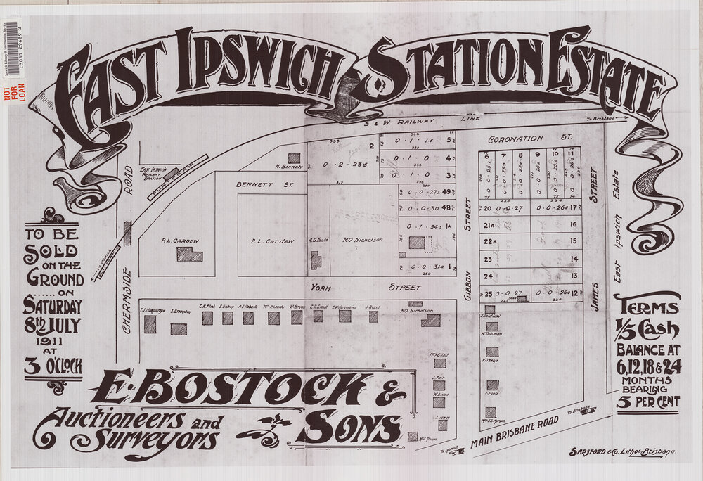 East Ipswich Station Estate map, East Ipswich, 1911