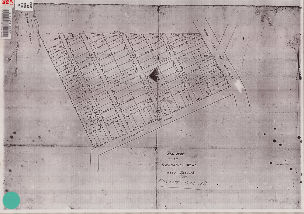 Plan of Churchill West near Ipswich map