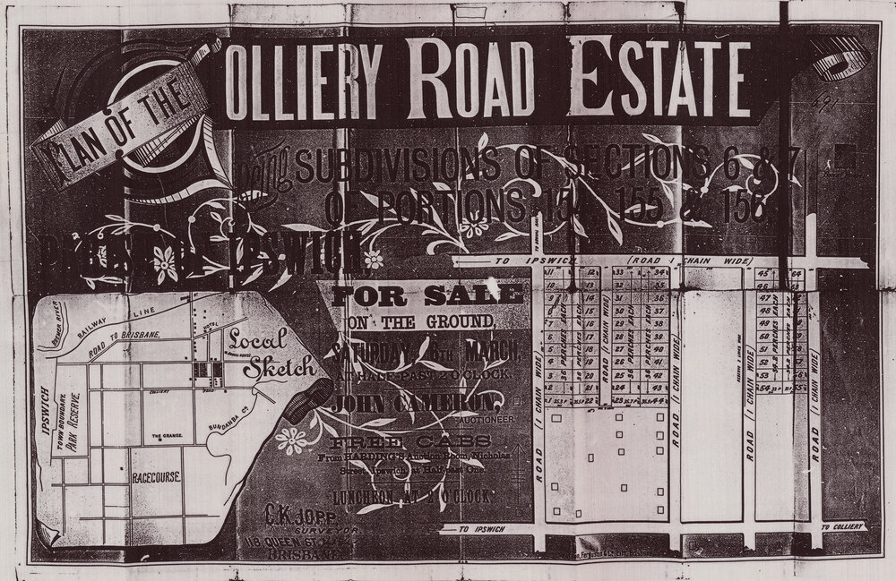 Plan of the Colliery Road Estate map : being subdivisions of sections 6 &amp; 7 of portions 154, 155 &amp; 156