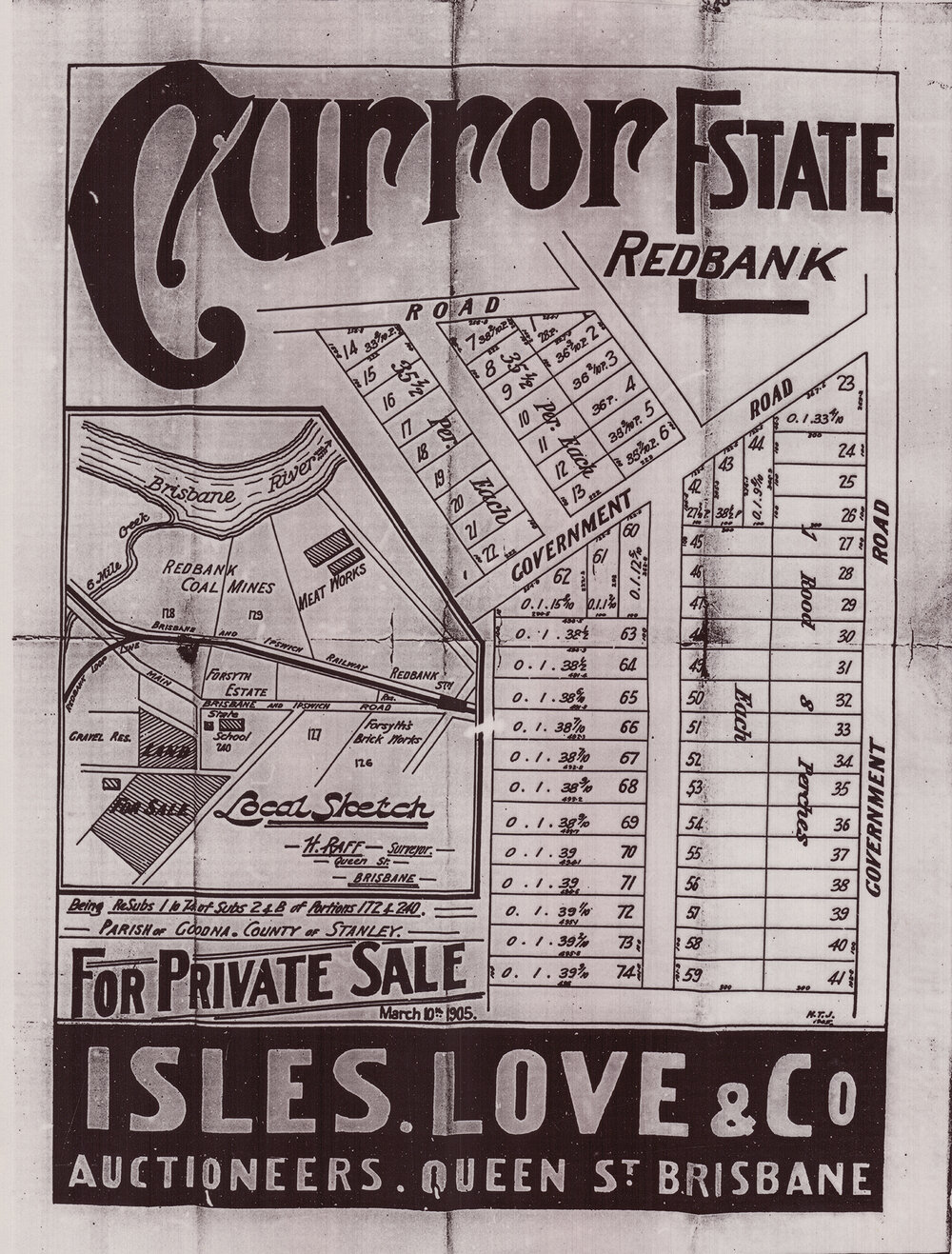 Curror Estate Redbank map