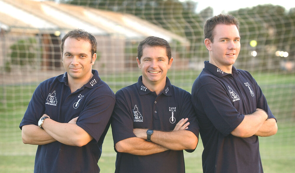 Brenley Jefferd, Andrew Ogden and Danny Wilson, Ipswich, March 2003